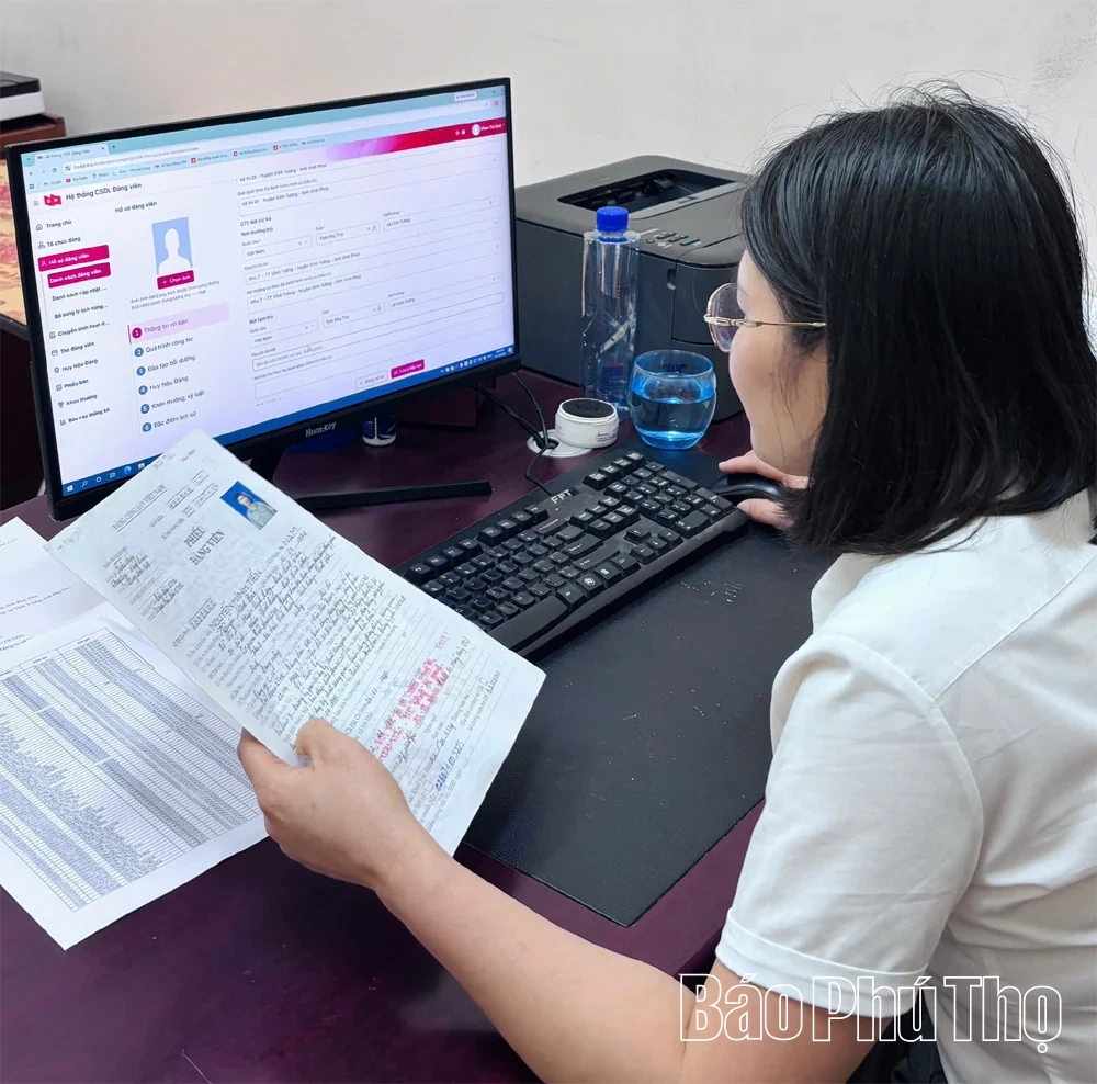 Vĩnh Tường tăng tốc số hóa hồ sơ đảng viên