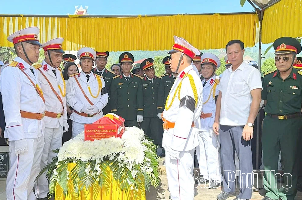 Phú Thọ tổ chức đón nhận, truy điệu và an táng 11 hài cốt liệt sĩ