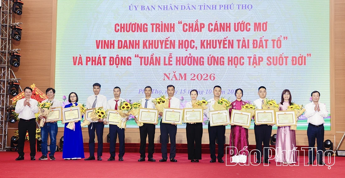 Chắp cánh ước mơ - Vinh danh khuyến học, khuyến tài Đất Tổ
