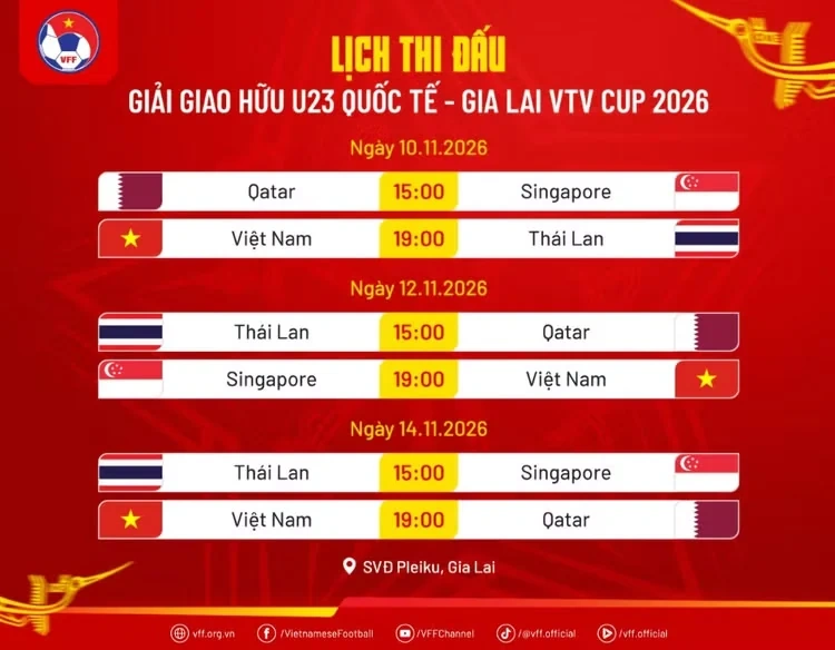 U23 Việt Nam đại chiến Thái Lan tại Pleiku
