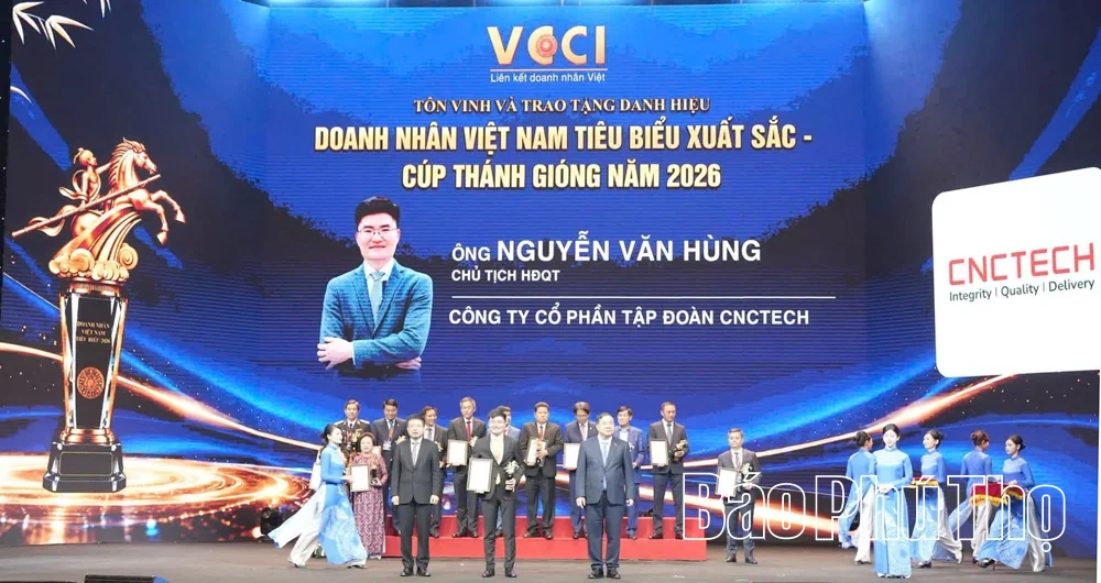 Doanh nhân tiêu biểu xuất sắc Phú Thọ được vinh danh tại Cúp Thánh Gióng 2026