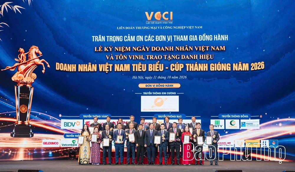 Doanh nhân tiêu biểu xuất sắc Phú Thọ được vinh danh tại Cúp Thánh Gióng 2026