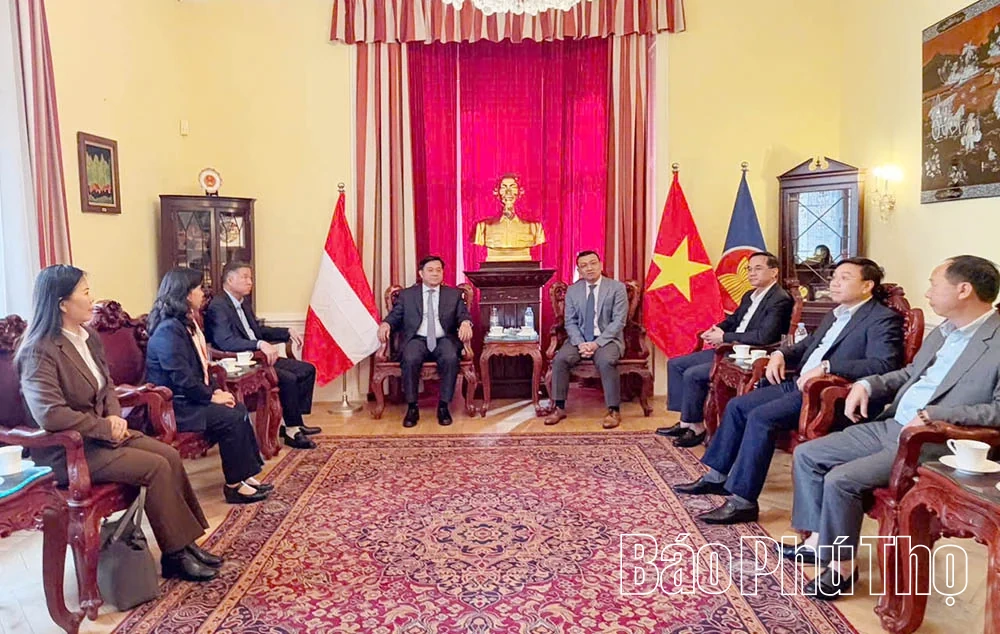 Tỉnh Phú Thọ thúc đẩy hợp tác với các đối tác Cộng hòa Áo về đào tạo, công nghệ và thu hút đầu tư