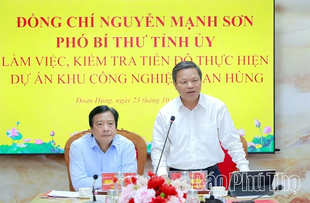 Proactively Coordinating, Effectively Deploying the Investment Construction and Infrastructure Business Project of Doan Hung Industrial Park
