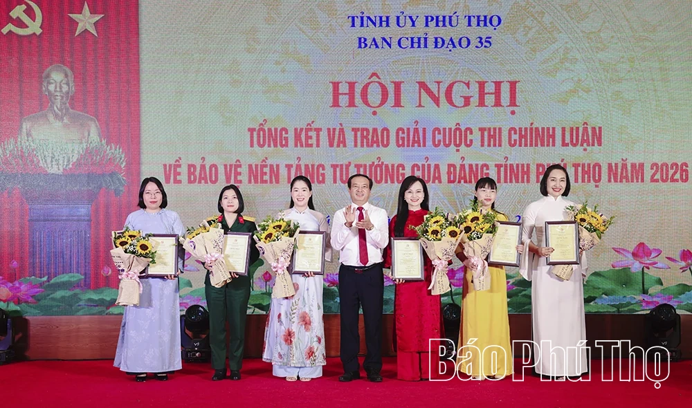 39 tác phẩm xuất sắc được trao giải Cuộc thi chính luận về bảo vệ nền tảng tư tưởng của Đảng tỉnh Phú Thọ năm 2026