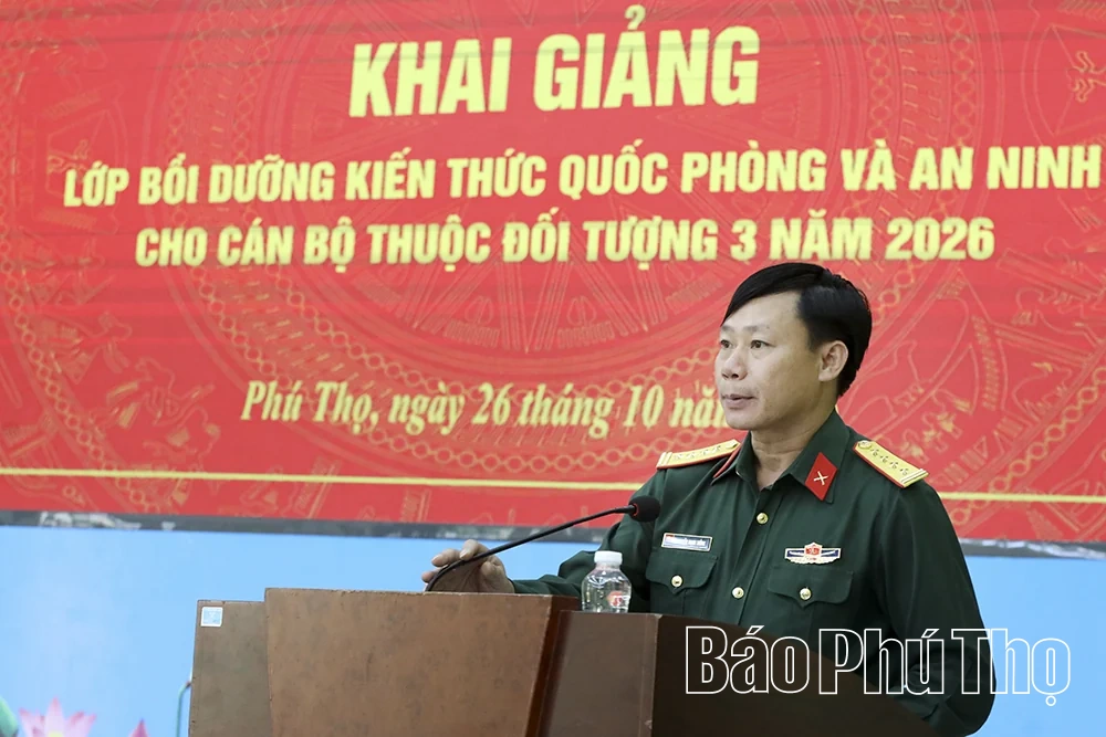 Bồi dưỡng kiến thức quốc phòng và an ninh đối tượng 3 cho 130 học viên