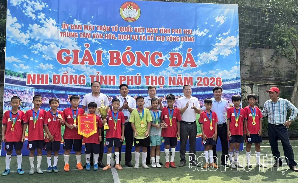 Sôi nổi Giải bóng đá Nhi đồng tỉnh năm 2026