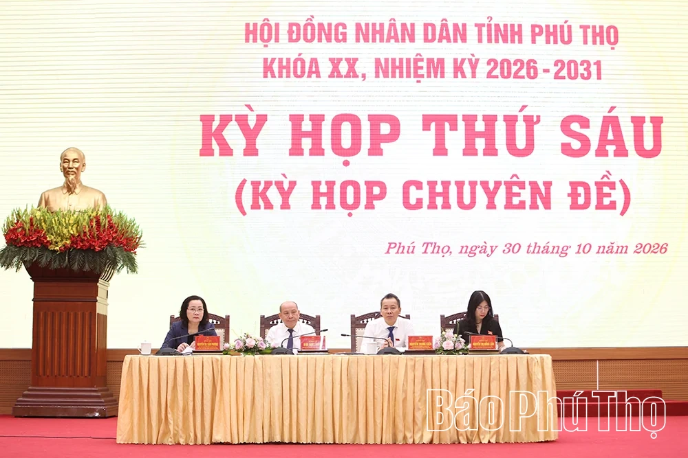 Khai mạc Kỳ họp thứ Sáu, HĐND tỉnh Phú Thọ khóa XX