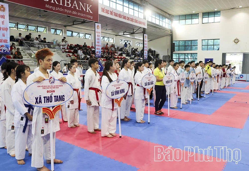 Gần 400 vận động viên tranh tài Giải vô địch các câu lạc bộ Karate tỉnh năm 2026