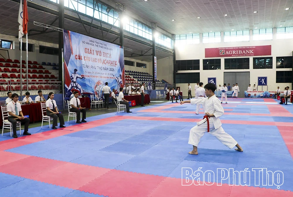 Gần 400 vận động viên tranh tài Giải vô địch các câu lạc bộ Karate tỉnh năm 2026