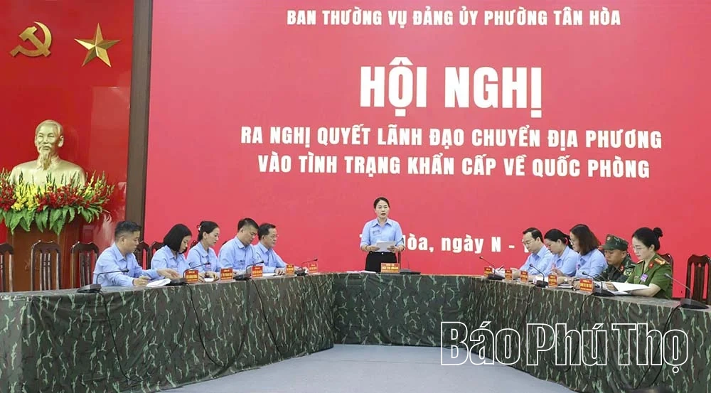 Phường Tân Hòa diễn tập chiến đấu phòng thủ năm 2026