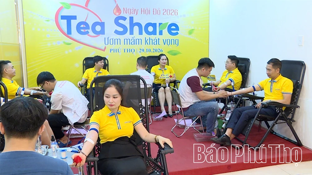 Nam A Bank chi nhánh Phú Thọ tổ chức chương trình “Ngày hội đỏ 2026”, tiếp nhận 50 đơn vị máu