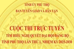 Tham dự cuộc thi trực tuyến tìm hiểu Nghị quyết Đại hội Đảng bộ tỉnh Phú Thọ lần thứ I, nhiệm kỳ 2025-2030