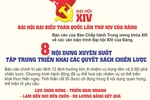 [infographic] Đại hội XIV của Đảng: 8 nội dung xuyên suốt và 3 đột phá chiến lược