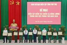 Bế mạc diễn tập điểm tác chiến xã Đồng Lương trong khu vực phòng thủ năm 2026