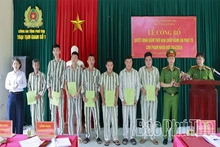 Công bố quyết định giảm thời hạn chấp hành án phạt tù