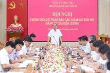 Thông qua dự thảo báo cáo giám sát đối với Ban Thường vụ Đảng ủy xã Hiền Lương
