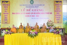 Bế giảng lớp bồi dưỡng giáo lý Phật học nhiệm kỳ 2022-2026