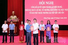 Phường Nông Trang thành lập 9 tổ dân phố, 9 chi bộ mới sau sắp xếp
