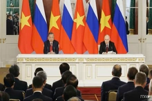 Tổng Bí thư, Chủ tịch nước Tô Lâm và Tổng thống Vladimir Putin phát biểu với báo chí