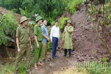 Khẩn trương khắc phục sự cố sạt lở tại xã Cự Đồng