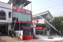 Xã Dân Chủ diễn tập phương án chữa cháy và cứu nạn, cứu hộ