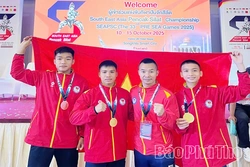 Đôi VĐV Phú Thọ giành “cú đúp Vàng” tại Giải Vô địch Pencak Silat Đông Nam Á 2025