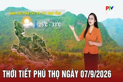 Dự báo thời tiết tỉnh Phú Thọ ngày 07/9/2026