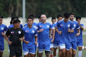 U23 Philippines tích cực luyện tập cho trận đấu với U23 Việt Nam