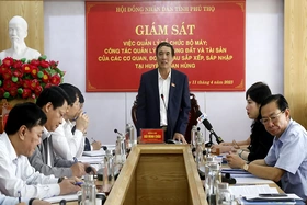 Đoàn giám sát của Thường trực HĐND tỉnh làm việc với huyện Đoan Hùng