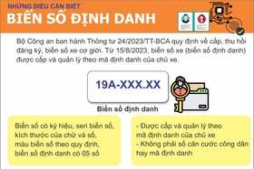 Những điều cần biết: Biển số định danh