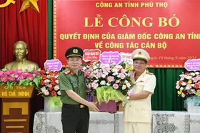 Công an tỉnh Phú Thọ công bố các quyết định về công tác cán bộ
