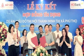 Lễ ký kết hợp đồng tín dụng Dự án khu đô thị mới Thanh Minh, thị xã Phú Thọ