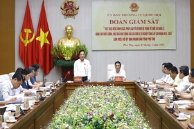 Đoàn giám sát của Uỷ ban Thường vụ Quốc hội làm việc tại tỉnh