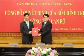 Thứ trưởng Bộ Công an Nguyễn Duy Ngọc được phân công giữ chức Chánh Văn phòng Trung ương Đảng