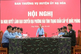 Diễn tập khu vực phòng thủ huyện Hạ Hoà năm 2024