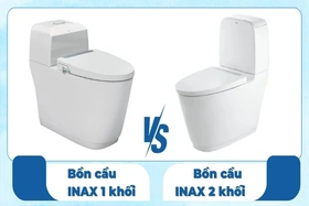 So sánh bồn cầu INAX 1 khối và bồn cầu 2 khối INAX