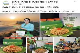 Quảng bá sản phẩm trên trang “Gian hàng thanh niên Đất Tổ”