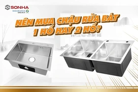 Nên mua chậu rửa bát 1 hố hay 2 hố? Xem ngay phân tích của chuyên gia