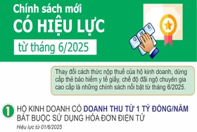 Chính sách mới có hiệu lực từ tháng 6/2025