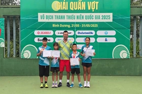 Phú Thọ giành Huy chương Vàng tại Giải Quần vợt Vô địch Thanh thiếu niên Quốc gia năm 2025