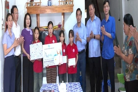 Tặng sổ tiết kiệm cho trẻ mồ côi nhân dịp Quốc tế thiếu nhi 1/6