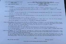 Gợi ý đáp án môn Toán (chuyên Toán) vào lớp 10 Trường THPT Chuyên Hùng Vương