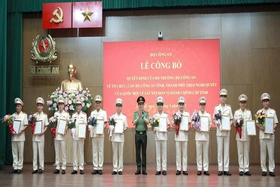 Bộ Công an: Công bố các quyết định của Bộ trưởng về tổ chức cán bộ