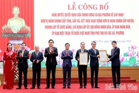 Lễ công bố nghị quyết, quyết định của Trung ương và địa phương về sáp nhập đơn vị hành chính tỉnh Phú Thọ