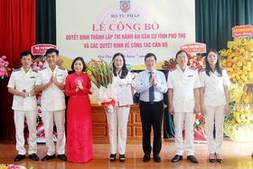 Công bố quyết định thành lập Thi hành án dân sự tỉnh Phú Thọ