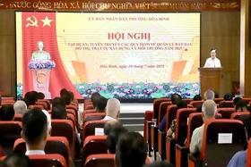 Phường Hòa Bình phổ biến quy định pháp luật về đất đai, đô thị và xây dựng