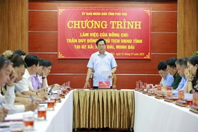 Chủ tịch UBND tỉnh Trần Duy Đông thăm và làm việc tại xã Minh Đài và Xuân Đài