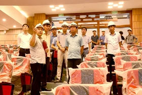 Chủ tịch HĐND tỉnh Bùi Văn Quang kiểm tra tiến độ một số công trình trọng điểm