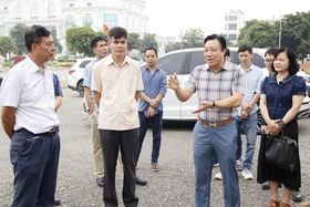 Phó Chủ tịch UBND tỉnh Nguyễn Huy Ngọc kiểm tra tiến độ Dự án Nhà Văn hóa nghệ thuật tỉnh